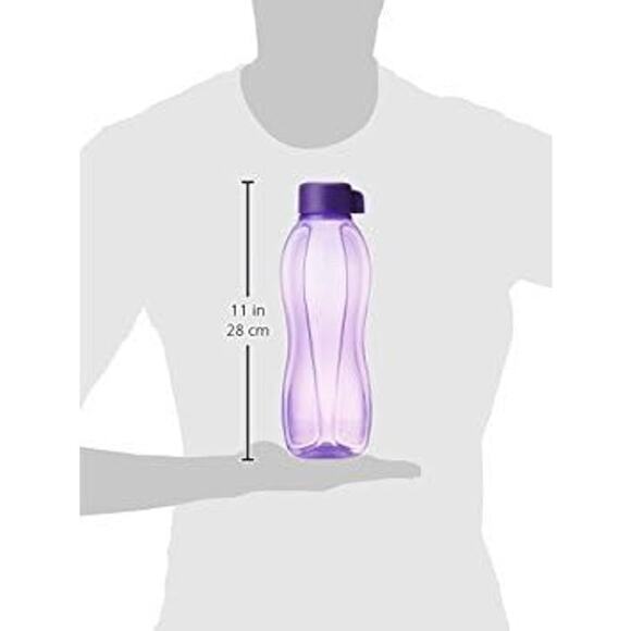 Tupperware Aquasafe 1L Water Bottle Leak Proof Reusable Purple BPA-Free - Picture 6 of 8